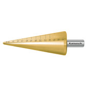 Коническое (конусное) сверло Ø 4-30,5 мм, HSS-XE с покрытием TiN-GOLD, Karnasch, арт. 21.3015