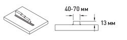 Размеры срезаемого сварного шва фрезера Chamfo GTB-2100-LMDF-SC