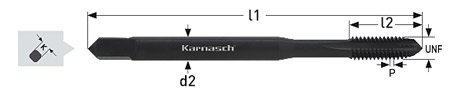 Метчики HSSE-V3, для сквозных отверстий, Karnasch, арт. 20.2340