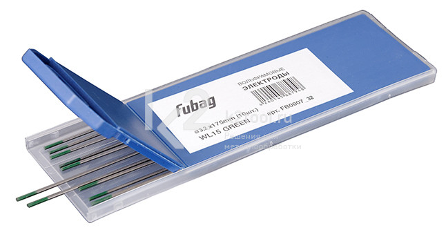 Вольфрамовые электроды Fubag D3,2×175 мм, (green)_WP, 10 шт