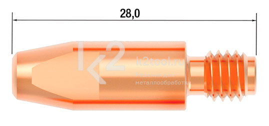Наконечник контактный Fubag CuCrZr M6×28×0,9 мм