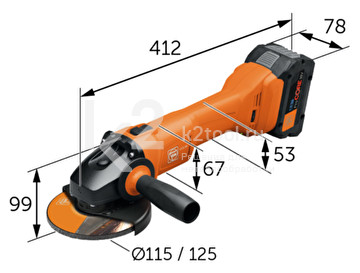 Аккумуляторная углошлифовальная машина Fein CCG 18-115-10 AS