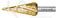 Ступенчатое сверло со спиралью с покрытием TiN-GOLD (3 зубца), Karnasch, арт. 21.3002