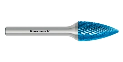Борфрезы твердосплавные Karnasch форма G (парабола с заостренной головкой), HP-3, Blue-Tec, серия 11.5061