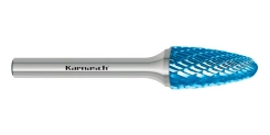 Борфрезы твердосплавные Karnasch форма F (парабола с закругленной головкой), HP-3, Blue-Tec, серия 11.5051