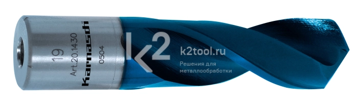 Спиральные сверла из порошковой стали с покрытием DuraBlue. Глубина сверления 40 мм. Диаметры 17–27,5 мм.